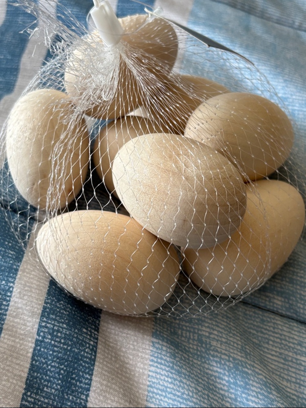 Unbranded Natural Wood Craft Eggs - Pack of 8